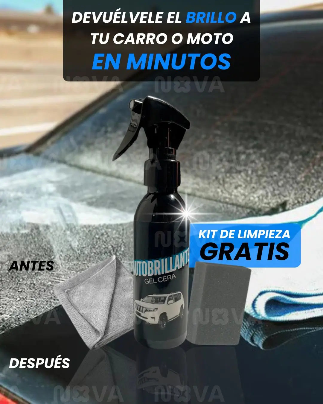 Spray 3 en 1: Protege, restaura y da brillo